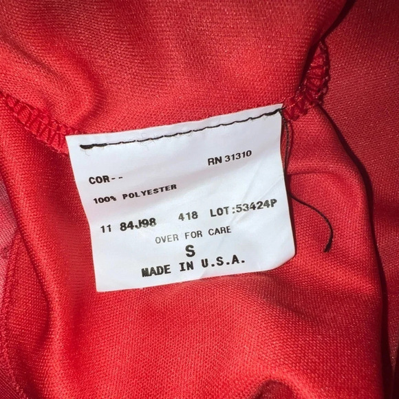 I.N. San Francisco, S, glitter chiffon overlay red strapless dress w/ halter tie - Picture 11 of 12